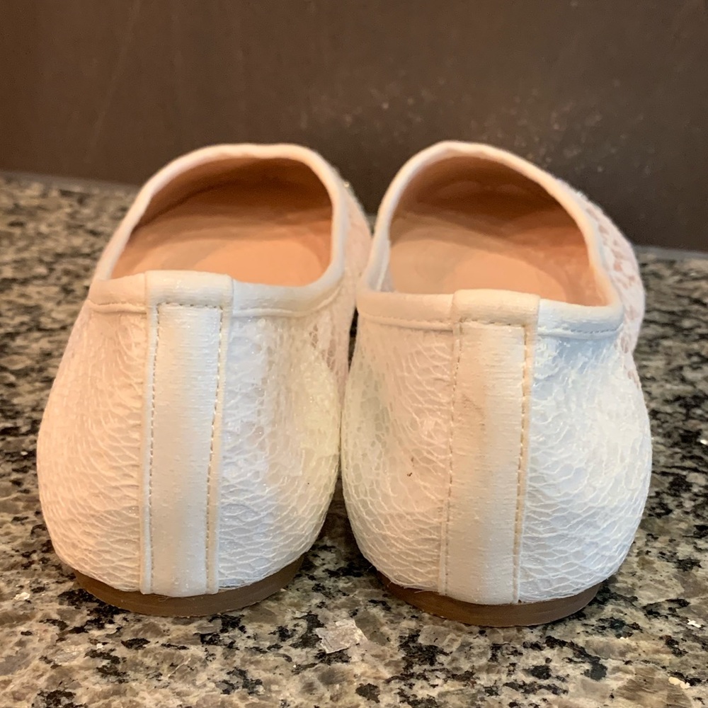 De Blossom Crystal and Lace Wedding Flats Size 6 1/2 - Picture 6 of 8